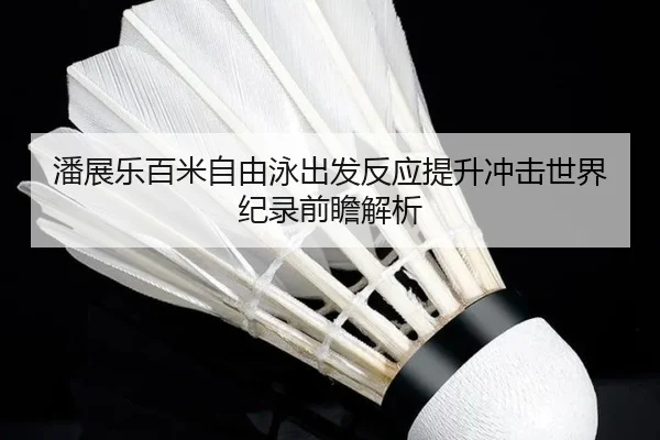 潘展乐百米自由泳出发反应提升冲击世界纪录前瞻解析 | Leyu